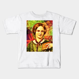 Charlotte Bronte Snow Portrait | Charlotte Brontë Artwork 10 Kids T-Shirt
